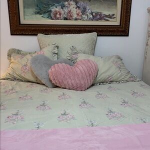 Blush beauty simply, Shabby chic double duvet cover with Sham
